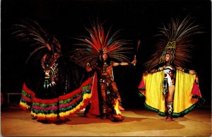 The Dance of Fire censor vessel of fire Aztec Indians Wisconsin Dells Postcard