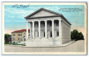 c1920's Southside Baptist Church South Building Birmingham Alabama AL Postcard