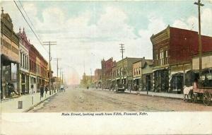 NE, Fremont, Nebraska, Main Street Looking South, Hammond Printing