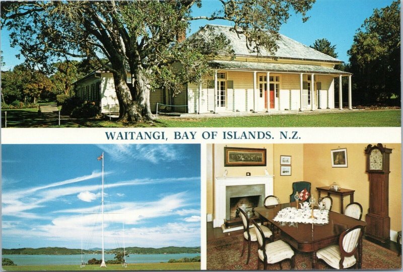 postcard New Zealand - Waitangi - Bay of Islands - multiview
