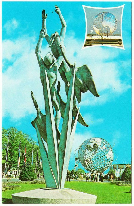 Freedom of the Human Spirit Statue New York World's Fair 1964 Postcard