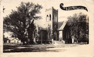 J40/ Grand Junction Iowa RPPC Postcard c1910 M.E. Church Building  345