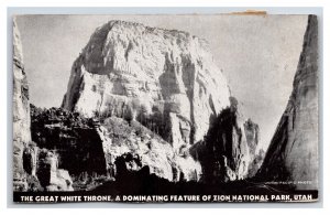 Great White Throne Zion National Park Utah UT Standard Oil UNP Postcard Y10