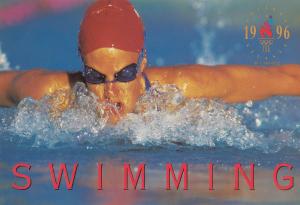 Aquatic Swimming Atlanta 1996 Rare American Olympic Games Postcard