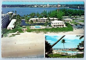 1960 Palm Beach Florida Postcard Beachcomber Sea Cay Apt. Motel Ocean Blvd.