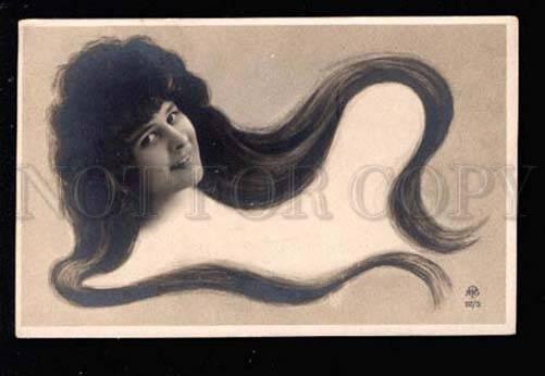 029929 Elise de VERE French Opera LONG HAIR Art Nouveau PHOTO