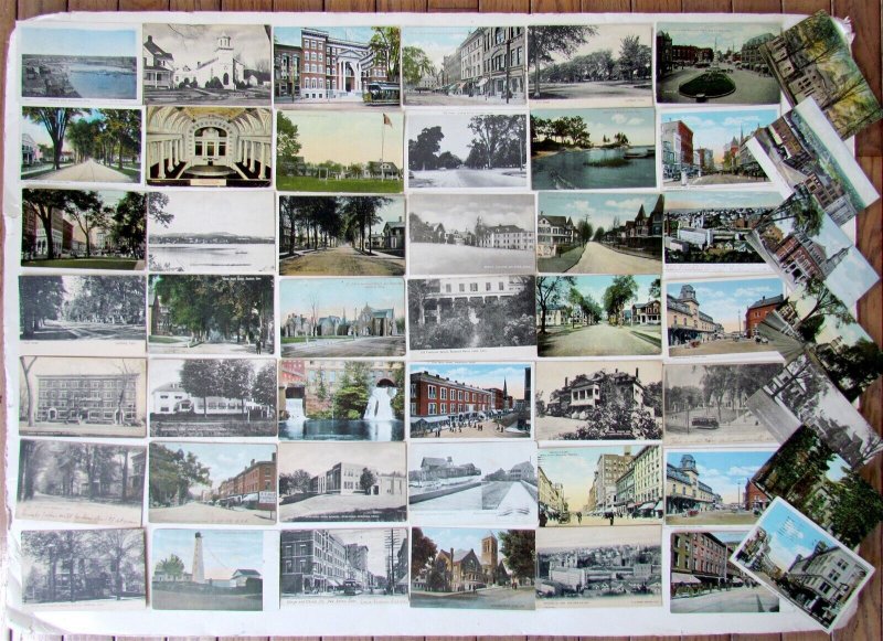 CONNECTICUT lot of 49 CT ANTIQUE POSTCARDS