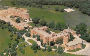 Sioux City Iowa~Briar Cliff College~Aerial View of Campus~Tennis? Courts~1950s