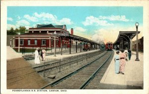 Pennsylvania Railroad Station, Canton OH Vintage Postcard G51