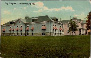 Chambersburg Pennsylvania City Hospital 1913 to Altoona PA Postcard U13