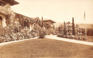 Santa Barbara California~Big Plants Around the El Mirasol Hotel~Sepia RPPC c1910