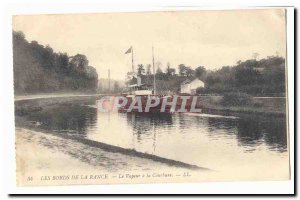 The Banks of the Rance Old Postcard The steam bending (boat)