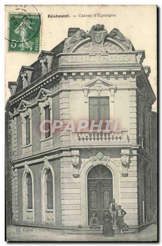 Old Postcard Bank Caisse d & # 39Epargne Realmont