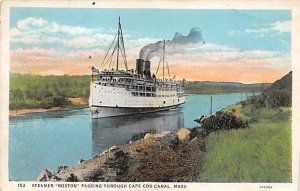 Boston Eastern Steamship Line Ship Writing on back 