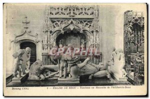 Postcard Old Church Of Brou Bourg Tomb or Mausoleum of Philibert le Beau