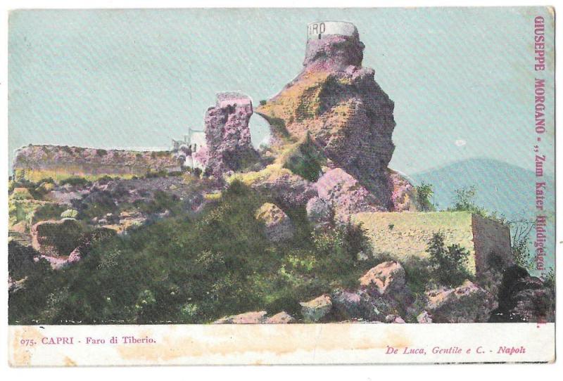 Italy Capri Faro di Tiberio Lighthouse of Tiberius Postcard