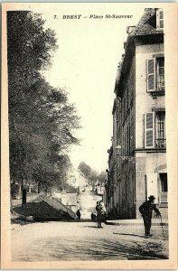 c1910 Brest Place St-Sauveur Postcard 13-55