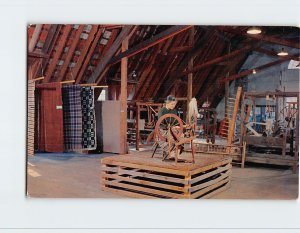 Postcard Spinning And Weaving Room, Farmers' Museum, Cooperstown, New York