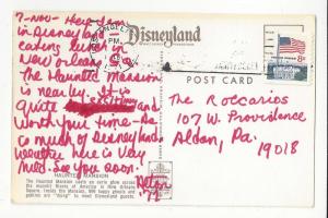 Disneyland Haunted Mansion at Night Vtg 1971 Postcard CA