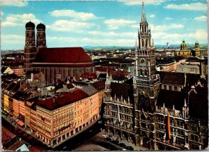 Germany Muenchen Rathaus und Frauenkirche 1969