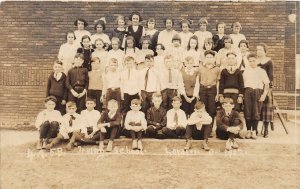 F54/ Lorain Ohio RPPC Postcard 1922 Irving School Students 5