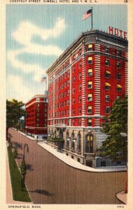 Massachusetts Springfield Kimball Hotel and Y M C A Building Chestnut Street