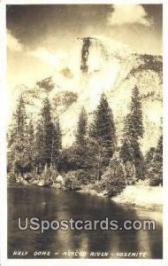 Real Photo Half Dome, Merced River - Yosemite National Park, California CA  