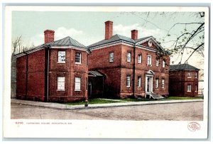 c1905's Harwood House Building Dirt Road Side View Annapolis Maryland Postcard