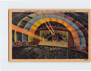 Postcard Radio City Music Hall Worlds Largest Theatre New York City New York USA