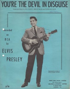 Elvis Presley You're The Devil In Disguise Rare Old Sheet Music