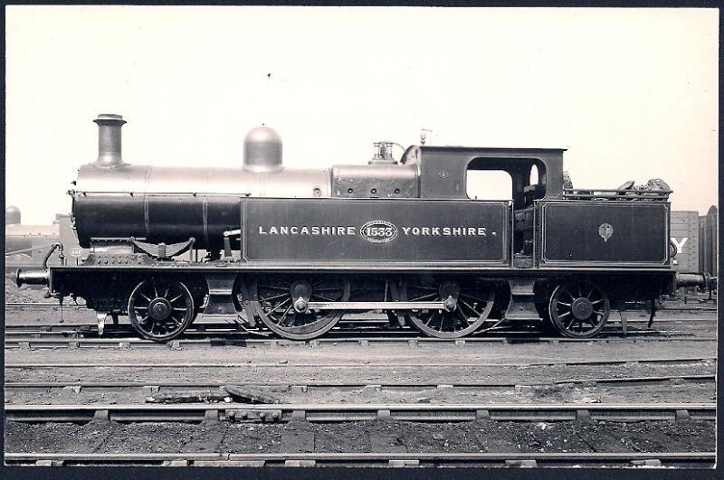 LANCASHIRE & YORKSHIRE Railroad Locomotive #1533 RPPC unused