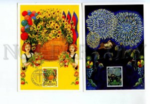 440812 Liechtenstein 1981 First Day maximum card Europa CEPT painting fireworks