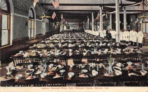 Marion Indiana 1909 Postcard Interior General Mess Hall National Home