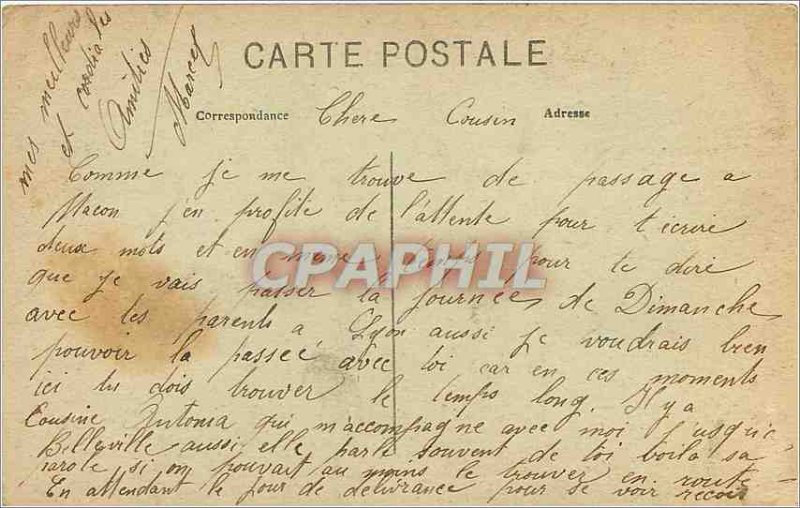 Old Postcard Macon General view