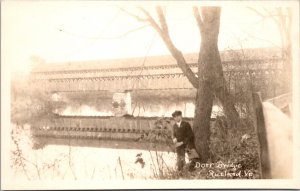 Real Photo Postcard Dorr Bridge in Rutland, Vermont