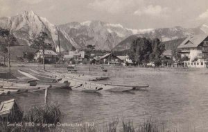 Seefeld 1180 m Gegen Drellorspilze Tirol Austrian Ship Boat Real Photo Postcard