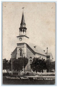 c1910 St. Francis Cathedral Missoula Montana MT Antique Unposted Postcard