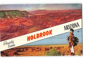 Holbrook Arizona AZ Postcard 1964 Greetings General View