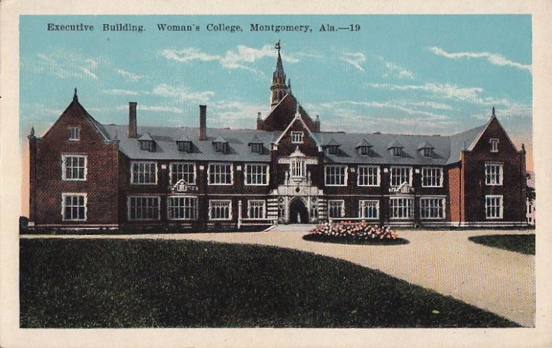 Postcard Executive Building Woman's College Montgomery AL