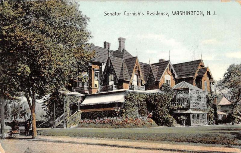 Washington New Jersey outside view Senator Cornish's residence vintage pc Z22748