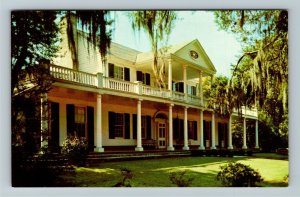 Natchez MS- Mississippi, Linden Mansion, Oldest in Mississippi, Chrome Postcard