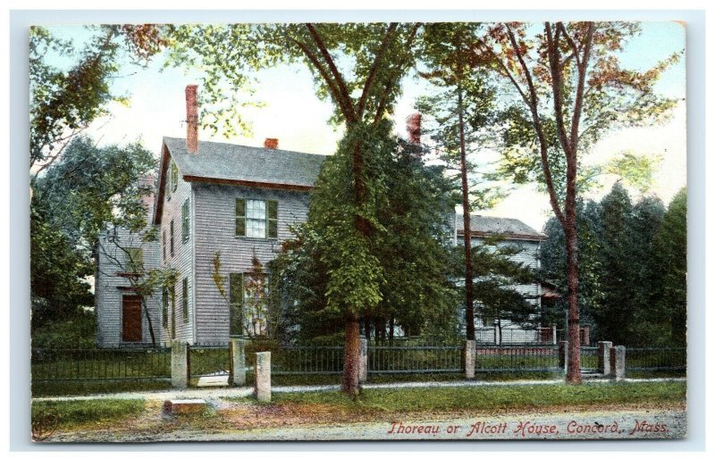 Postcard Thoreau or Alcott House, Concord MA G33