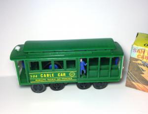 Vintage SAN FRANCISCO CABLE CAR Toy 1970s Trolley RINGING BELL Smith News Co 504