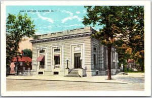 Post Office Clinton Iowa IA United States Postal Service Building Postcard