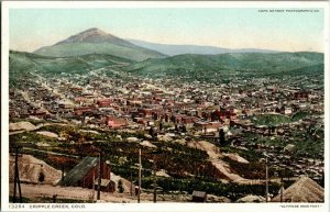 View Overlooking Cripple Creek CO Vintage Postcard D77 