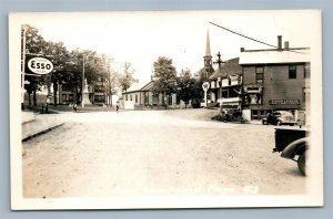 FOXCRORT ME TEXACO GAS STATION MAIN STREET VINTAGE REAL PHOTO POSTCARD RPPC