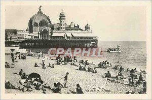 Old Postcard Nice the pier and the beach