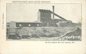 Postcard Wisconsin Grand Rapids New Sulphite Mill Port Edwards Hirzy 23-5864