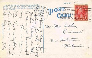 Car Ferry Crossing New Orleans Louisiana 1926 postcard 