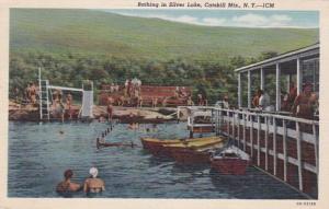 New York Catskill Mountains Bathing In Silver Lake 1946 Curteich